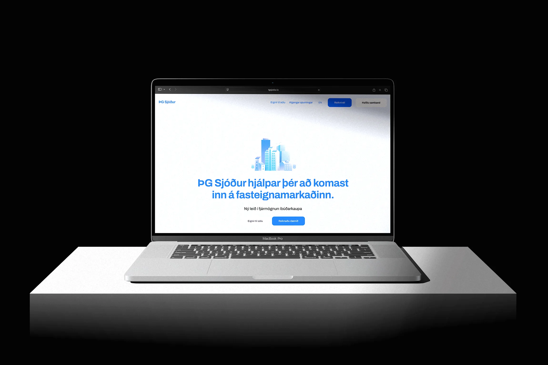 ÞG Sjóður — A website with a custom mortgage calculator for ÞG Verk's new entry-to-real-estate solution