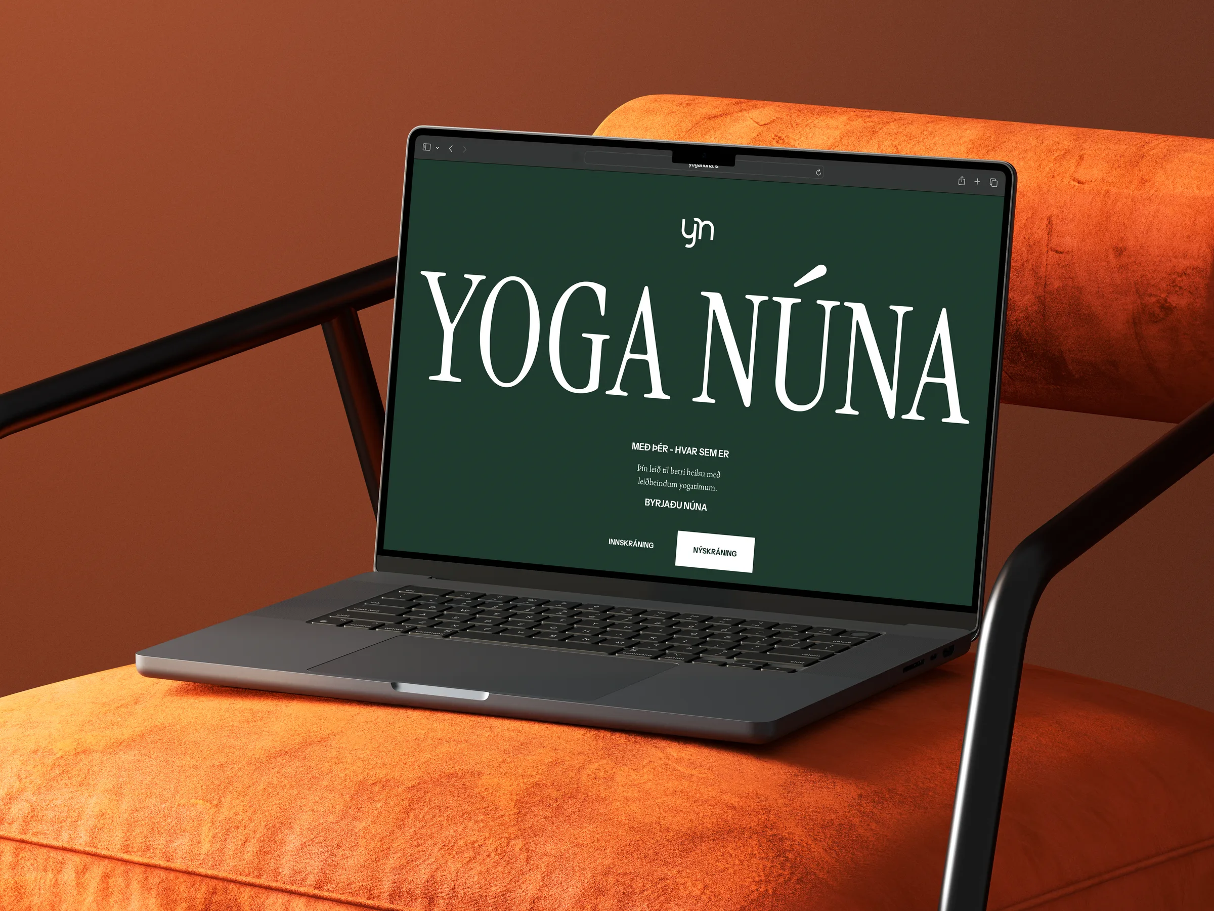 Yoga Núna — A custom Netflix-style web app for follow-along yoga videos, with subscription payments and UPP integration